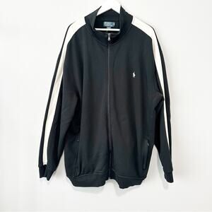 Polo Ralph Lauren full zip black jacket men’s 2X big and tall horse track top